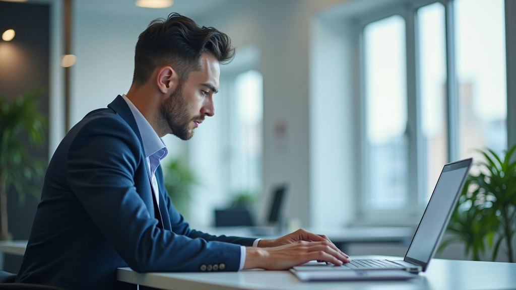 Analista de datos examinando gráficos de comportamiento de compra en una laptop