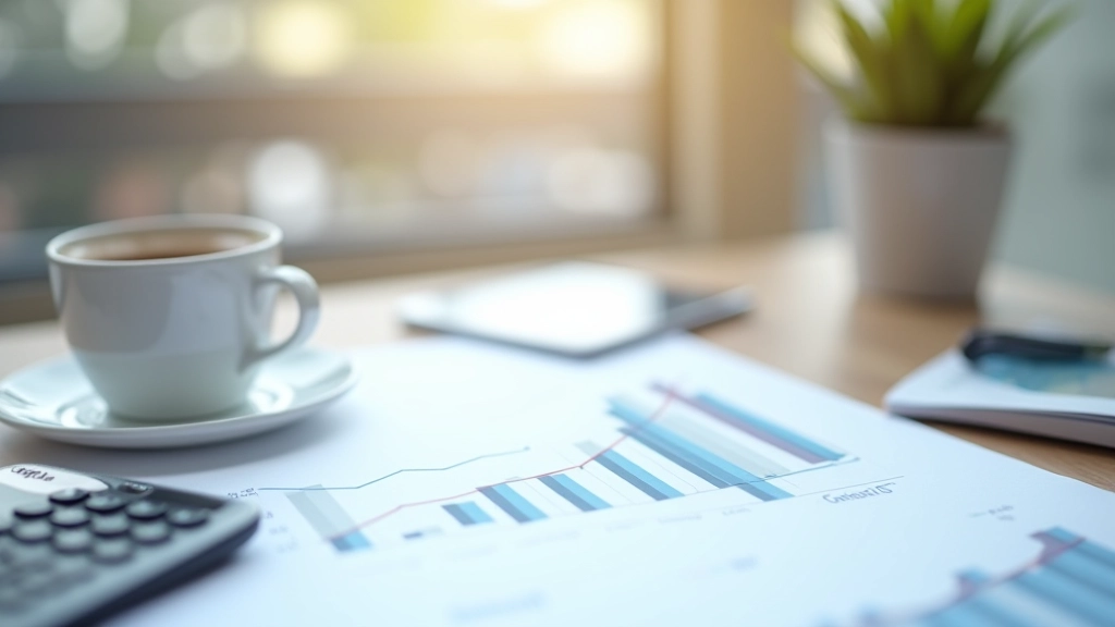 Gráfico de crecimiento de ventas junto a elementos de inteligencia artificial