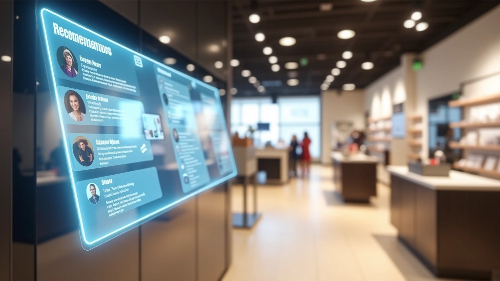 Tienda minorista moderna con pantalla de recomendaciones inteligentes en Palma